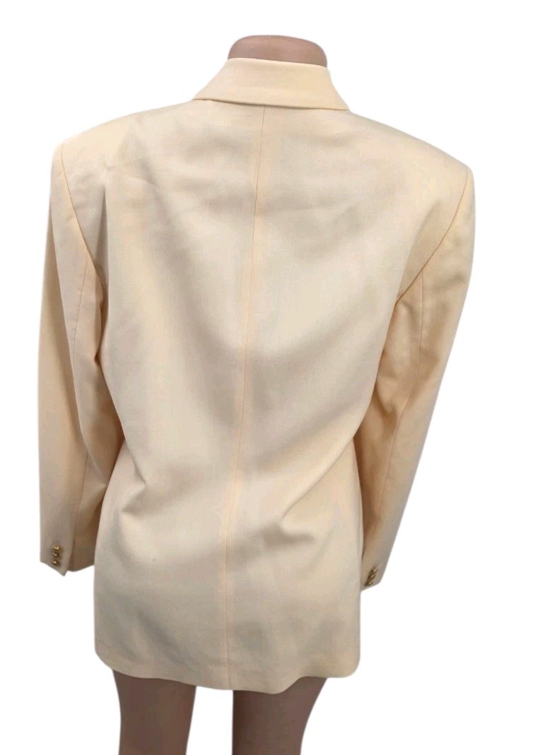 VTG 90s Pendleton Double Breasted Wool Blazer Gold Crest Buttons Women 12