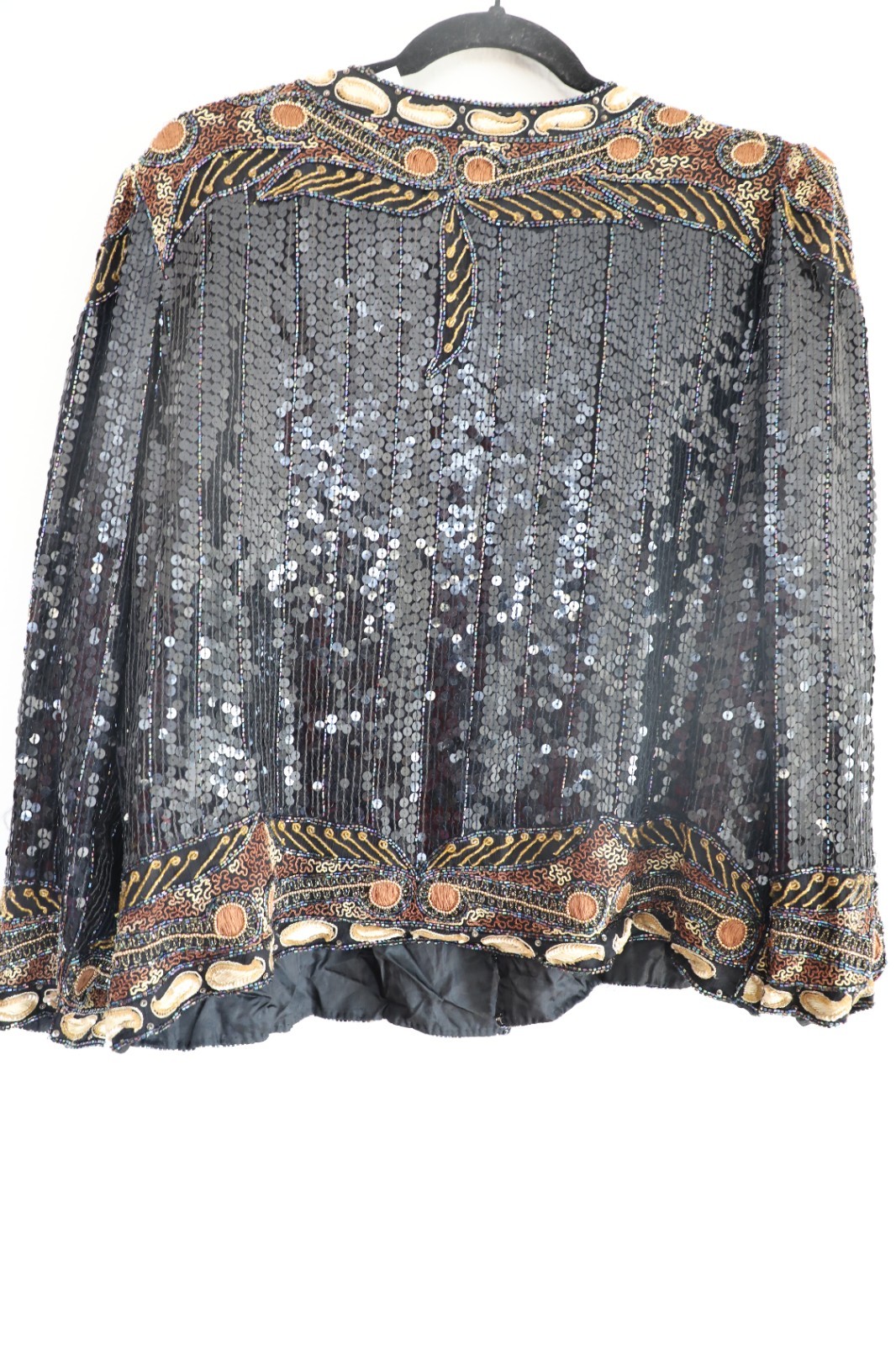 Vintage Beaded and Sequin Art Deco Hook and Eye Jacket Outerwear
