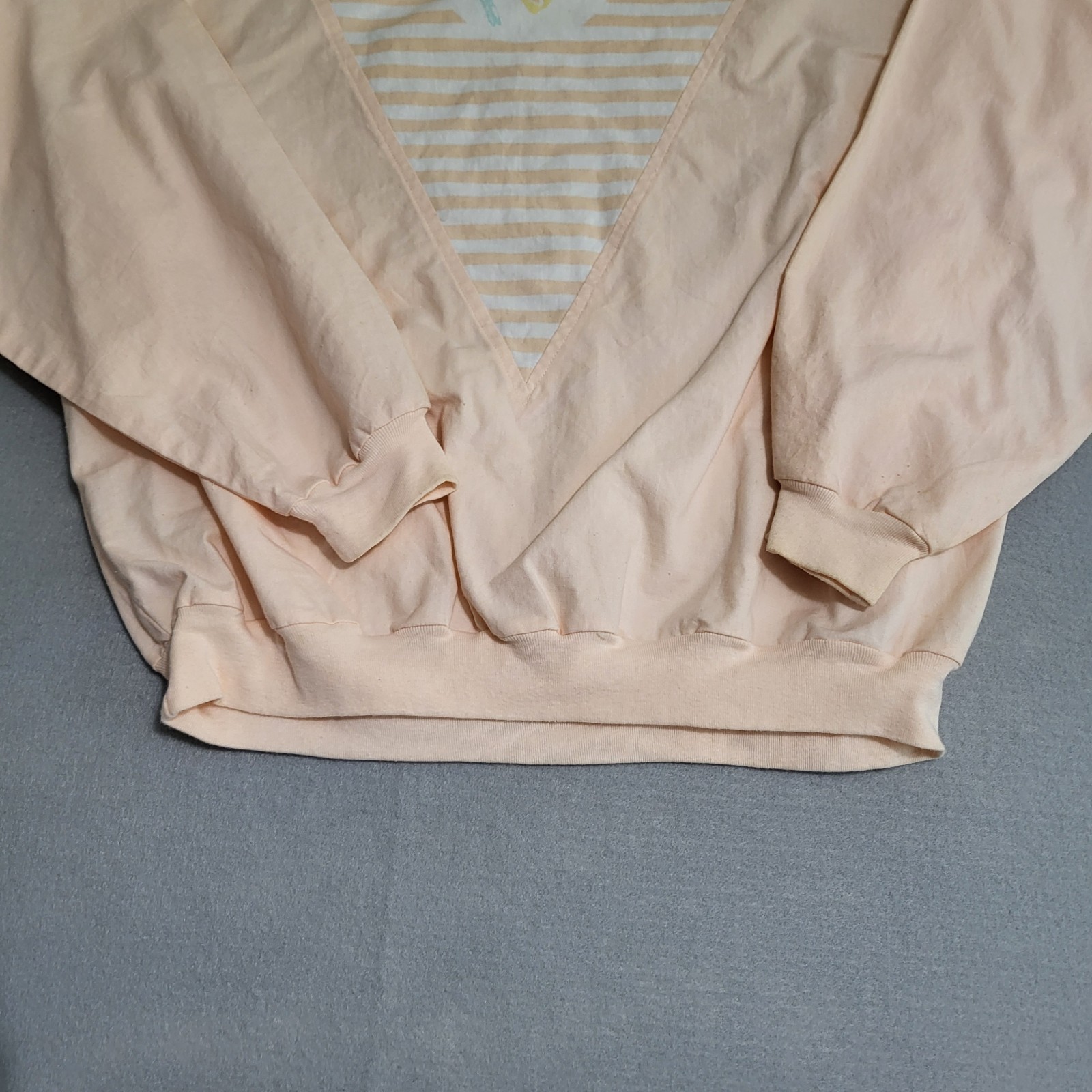 VTG Long Sleeve Colorblock Geometric Mock Turtleneck Shirt Women&rsquo;s Size L NOS