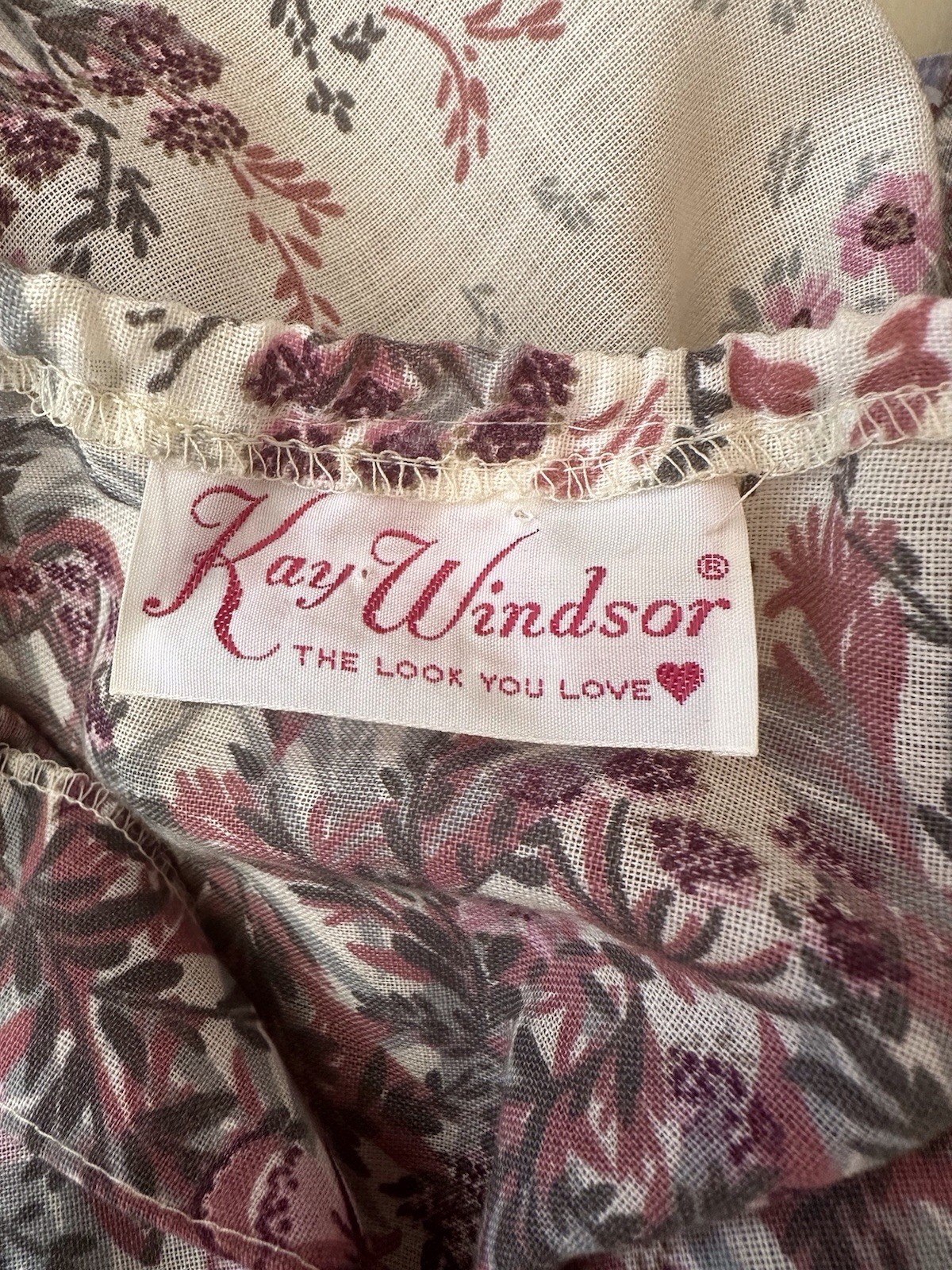 B8 Vintage Kay Windsor Butterfly Floral Sheer Dress Size M/L – See Description