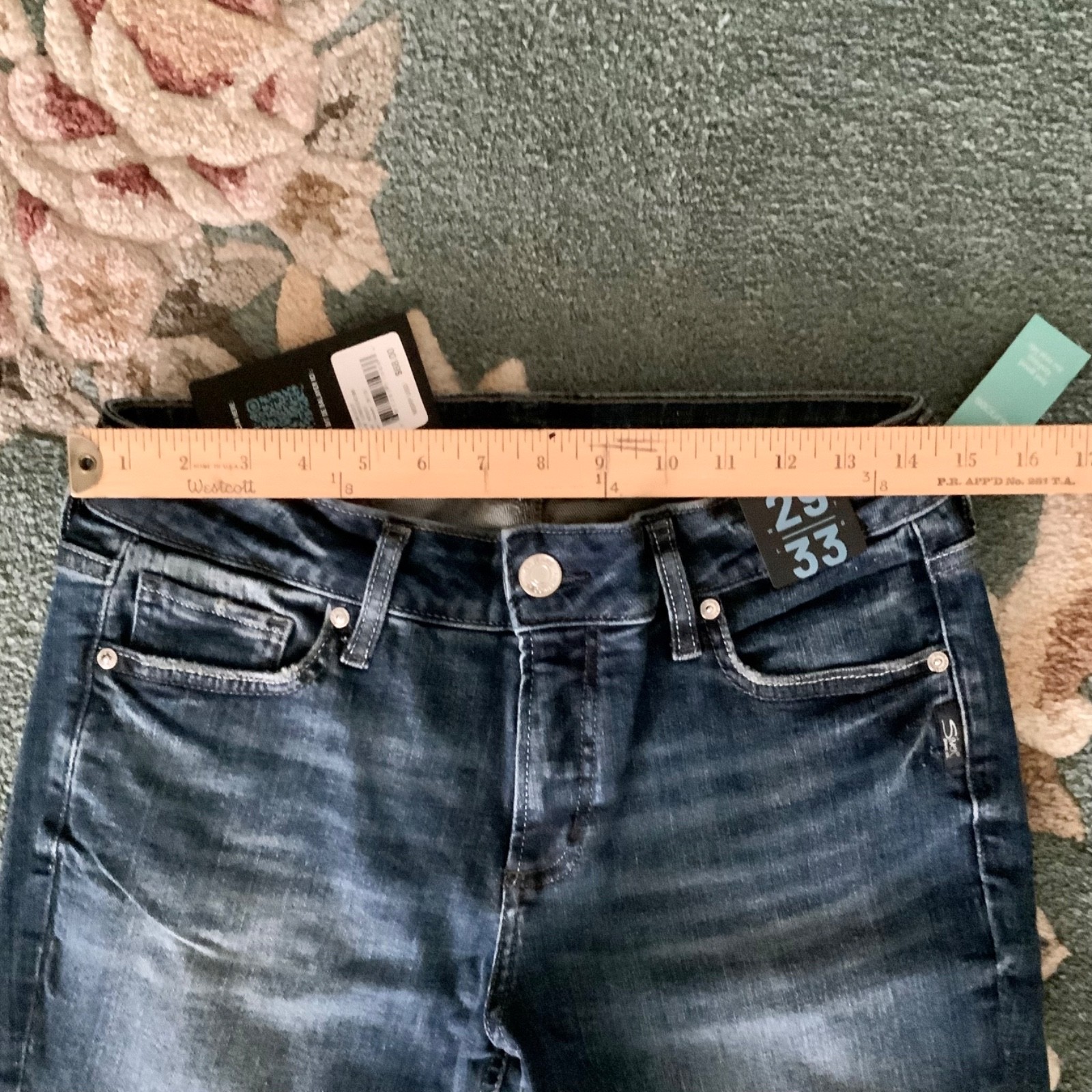 Women&rsquo;s Silver Blue Jeans indigo Elyse Slim Boot 29/33 Regular NWT