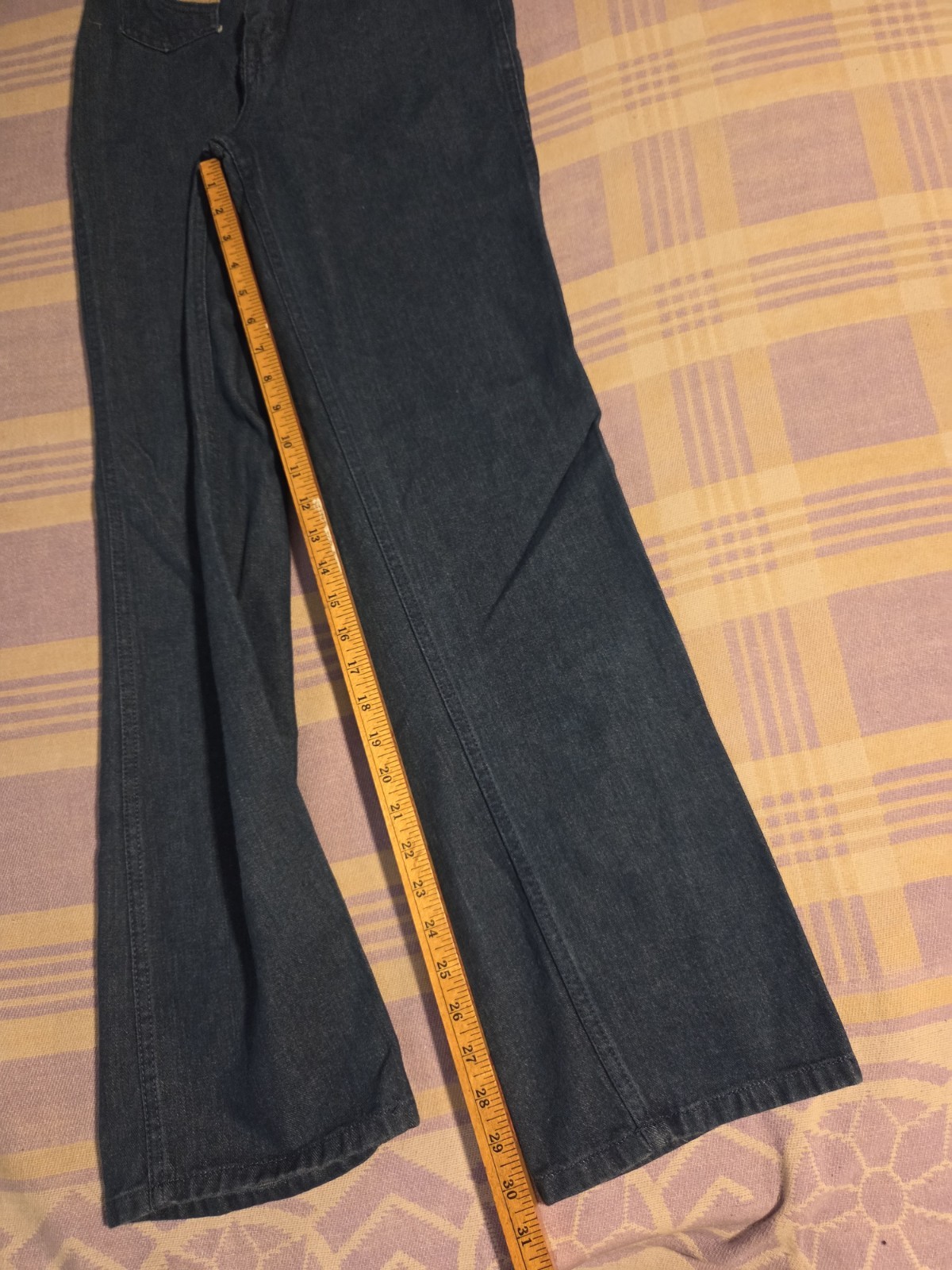 Vintage 70s Patchwork Denim Jeans Pants Flare Jeanie Laura Accessories 7 / 8
