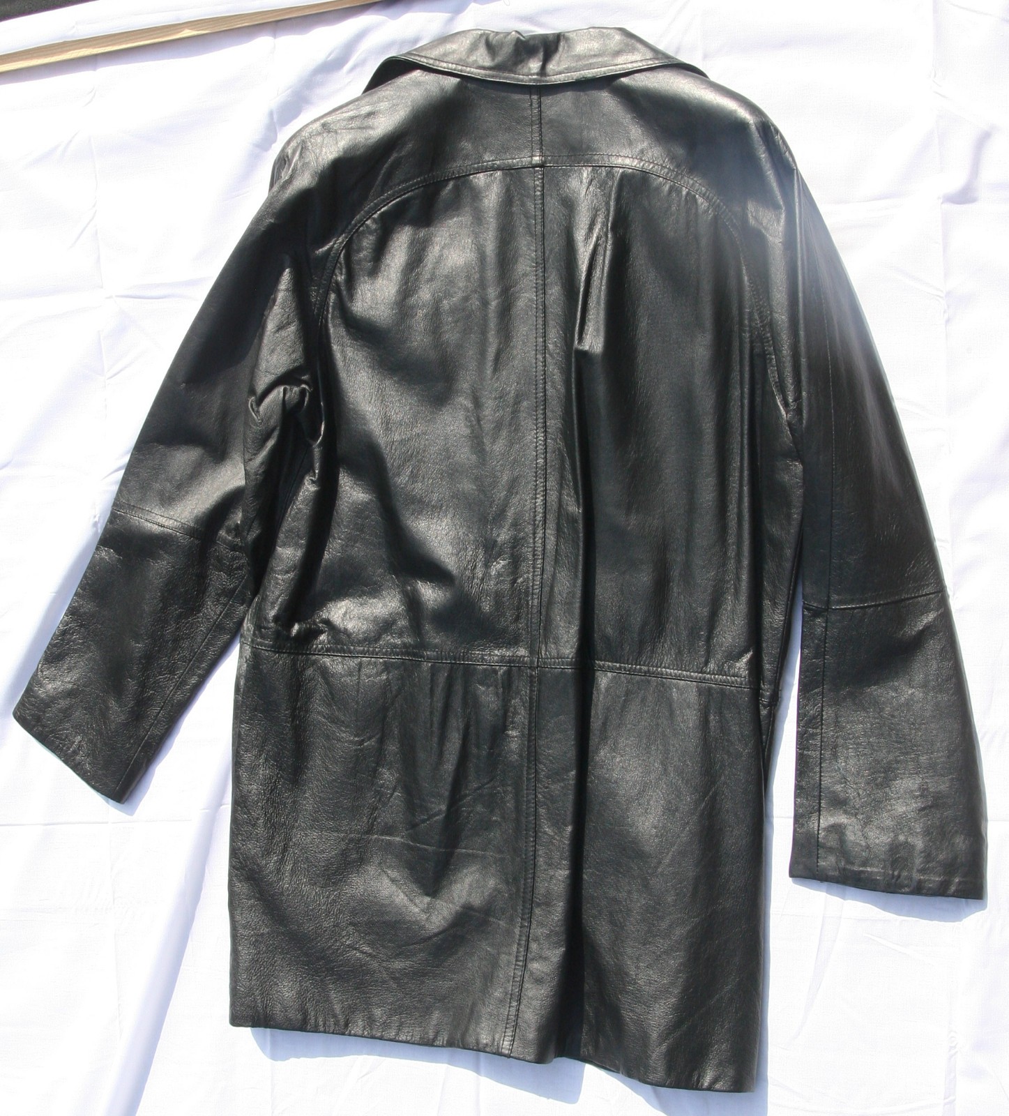 Chadwicks Bagatelle vintage black leather suit. vintage coat L pants 10