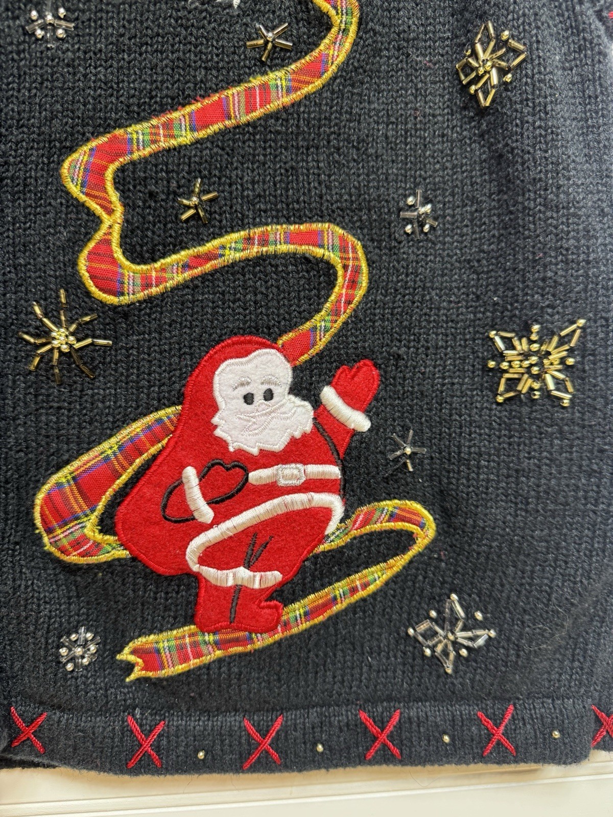 All Points by Reference Point Vintage Womens Christmas Sweater Vest Sz Medium