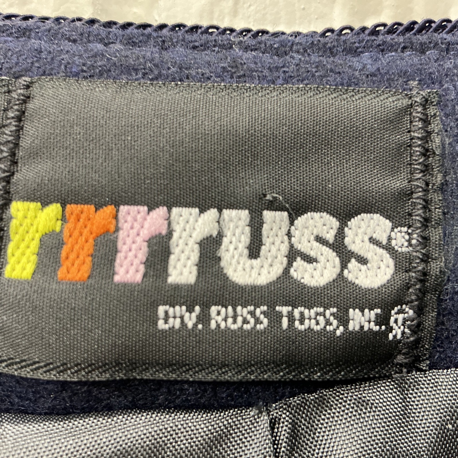 CLOTHE HER RUSS TOGS 2Pc Suit Pants Slacks 30×32 Blazer Womens Navy Sz M