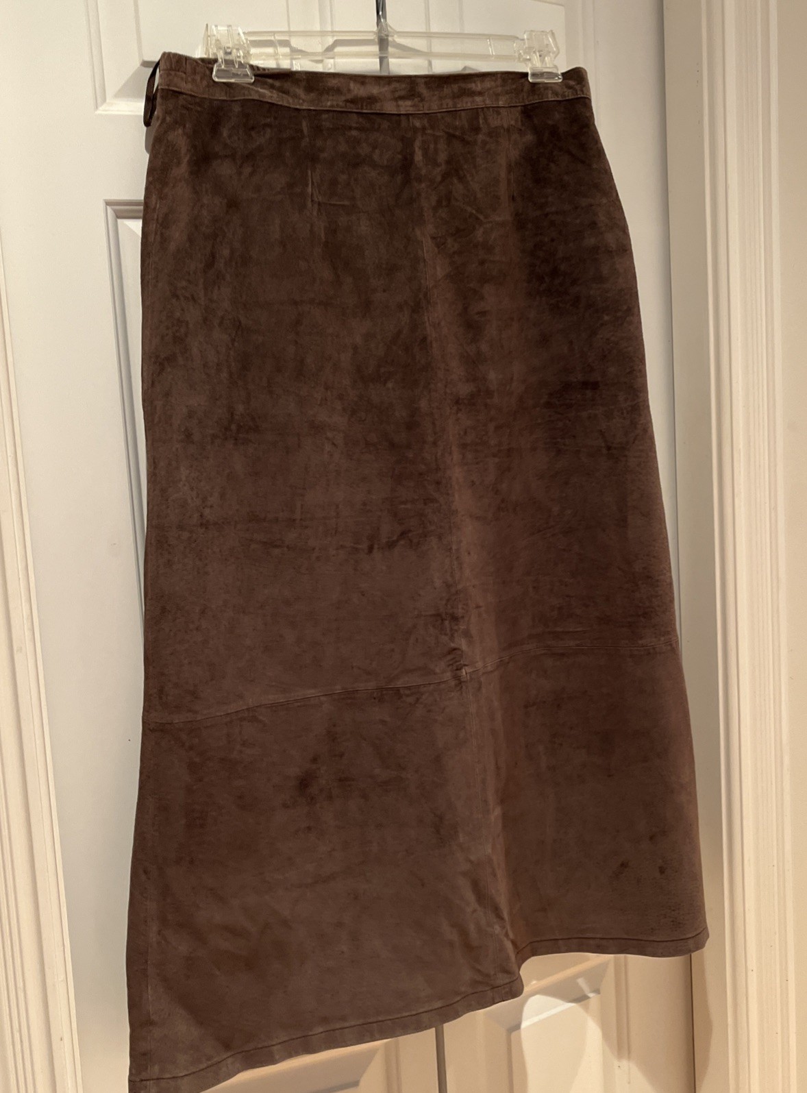 💝💐💕Stan Herman Studio Maxi Skirt Wm-16 Elegant Taupe Suede Lined EUC Read*