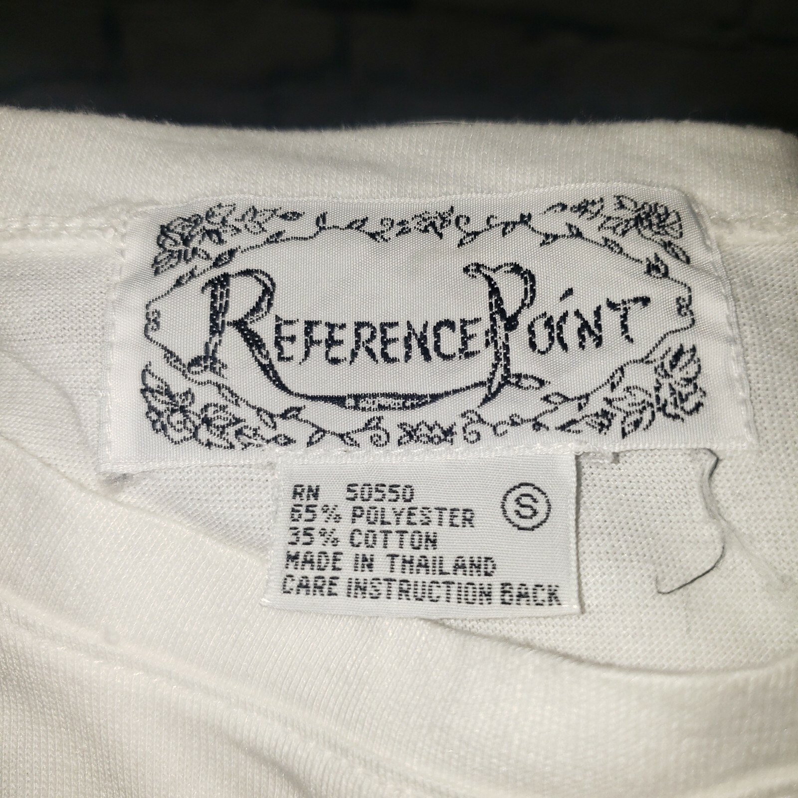 VTG Reference Point S/S T-Shirt Rainbow Polka Dot Shoulder-Pads Single-Stitch