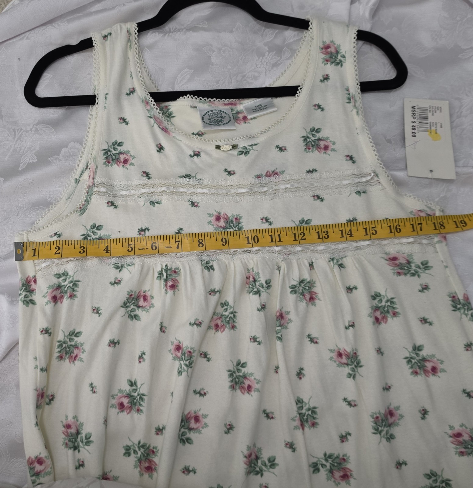 Authentic Vintage Laura Ashley « Vintg Rose » 100% Cotton Maxi Gown – DEADSTOCK…