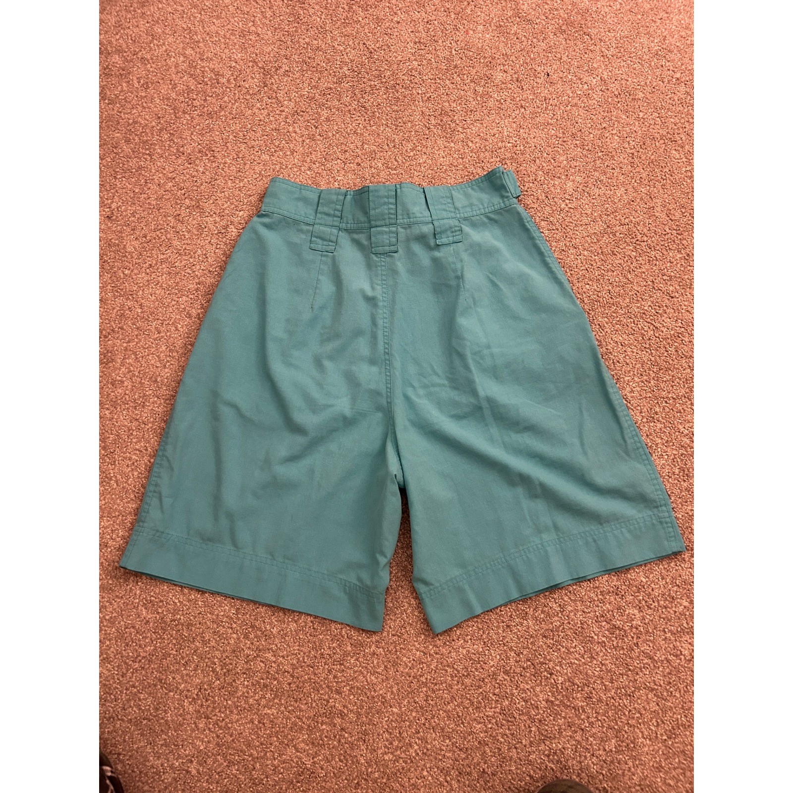 Outback Red Pleated Shorts Womens 10 Teal Excellent Vintage High Waist Cotton