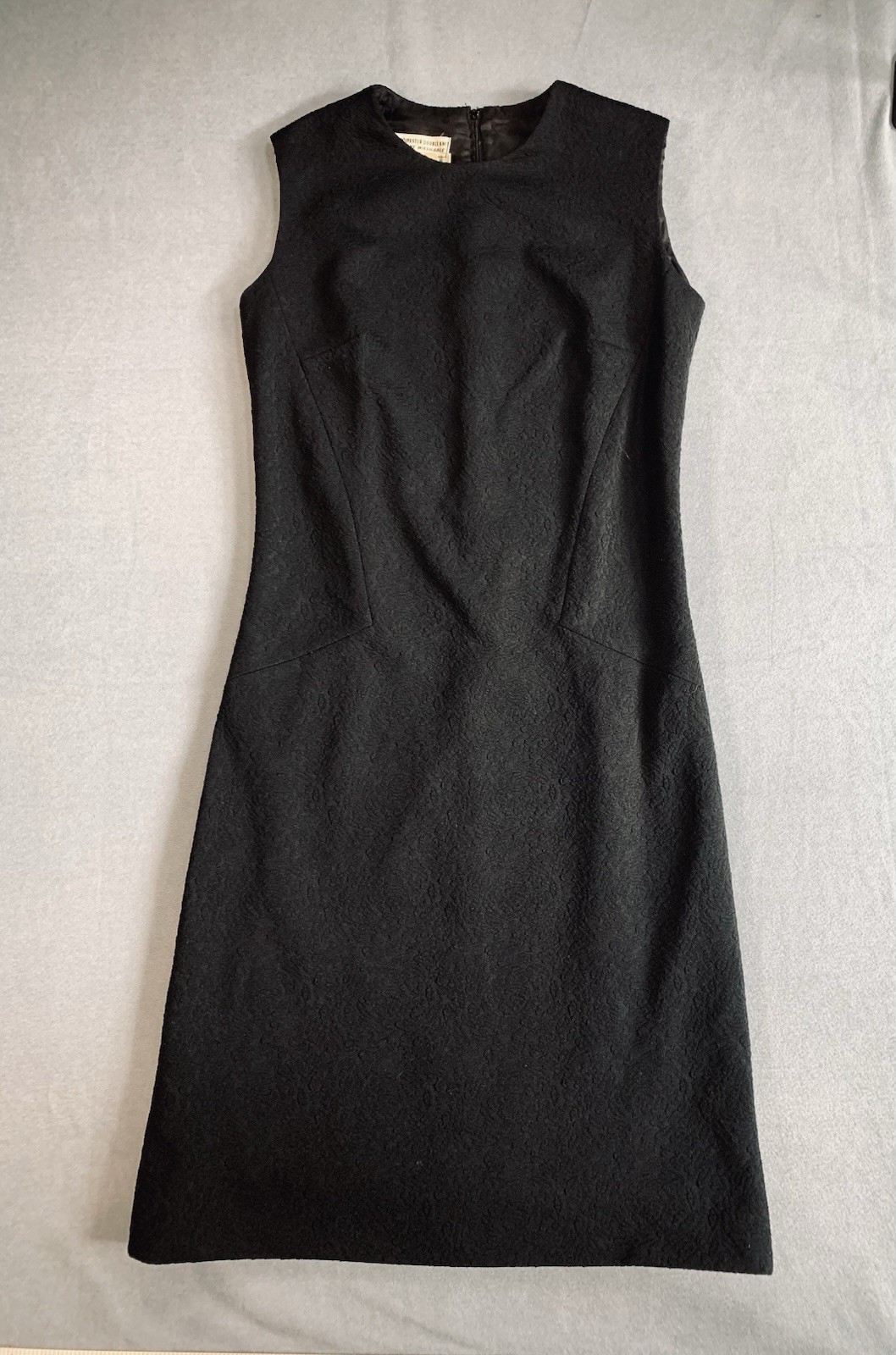 Vintage 60s/70s Black Chiffon Party Cocktail Dress Sz 6 Union Made – USA