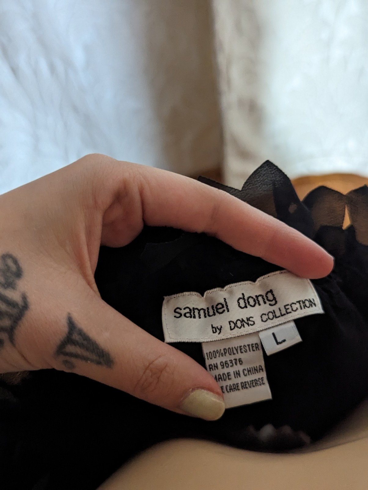 Vintage 1990s Samuel Dong Cold Shoulder Whimsygoth Fairy Avant Garde Blouse Sz L