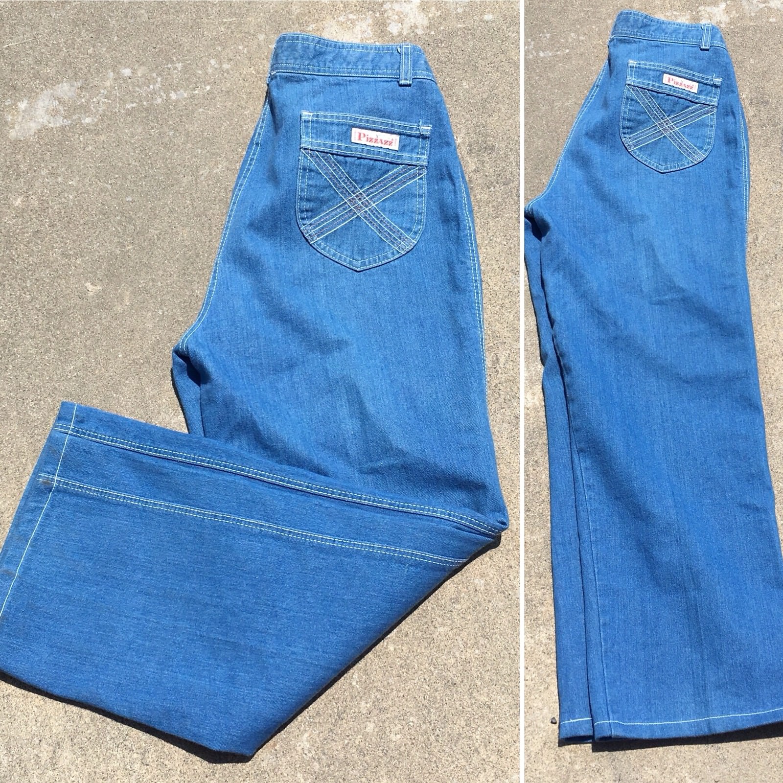 Vintage Pizzazz New York Paris Jeans High Waist 70s 80s 31 Waist Talon 42 Zipper