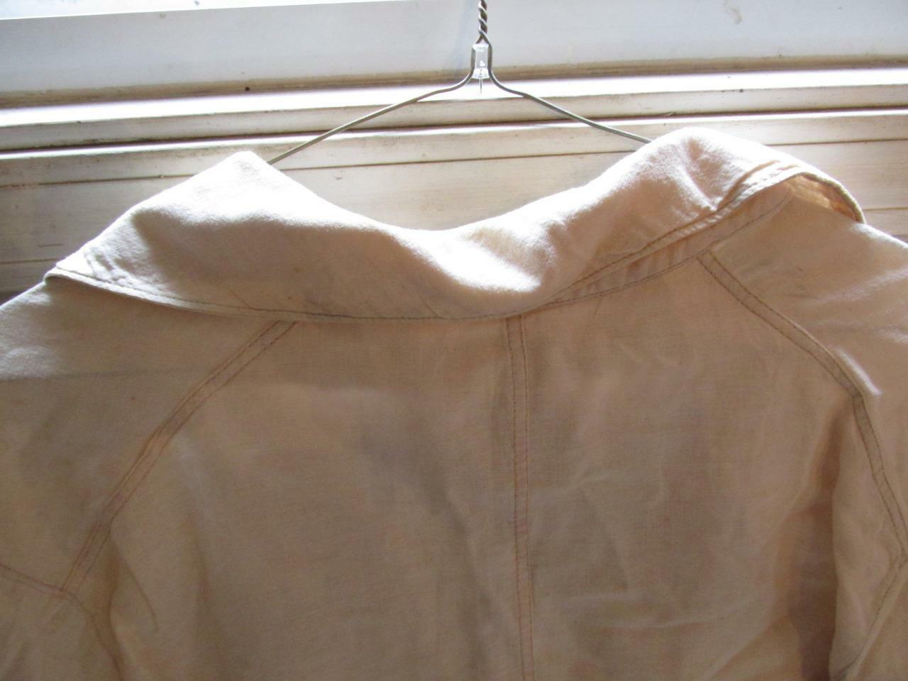 Antique Auto Linen Duster/Car Coat – « Cresco » Tagged/Ashland OH – EXC Cond