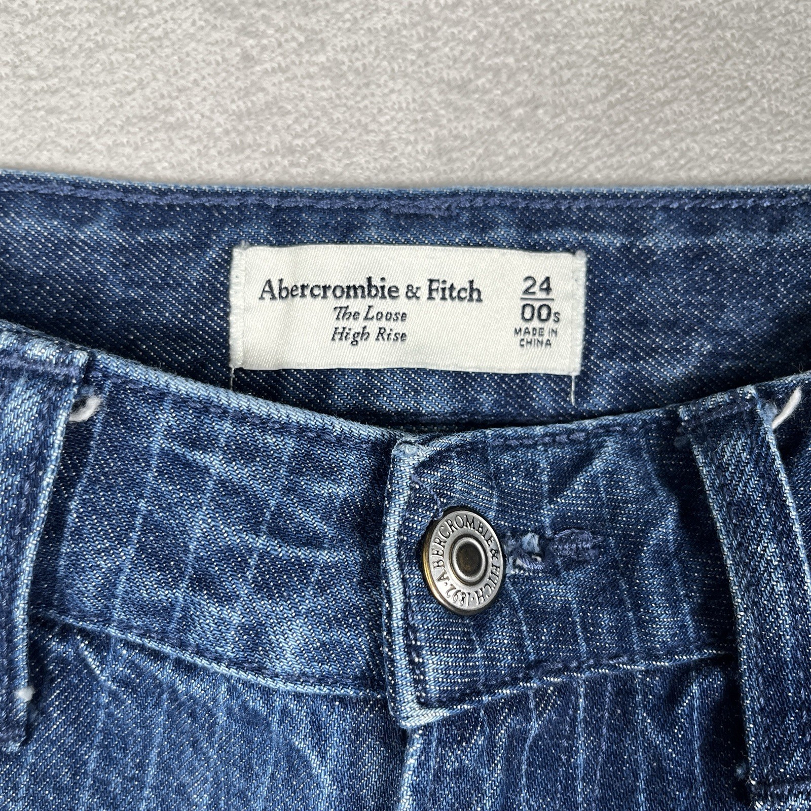 Abercrombie & Fitch | Curve Love The Loose High Rise Jeans Women 24 Pin Striped