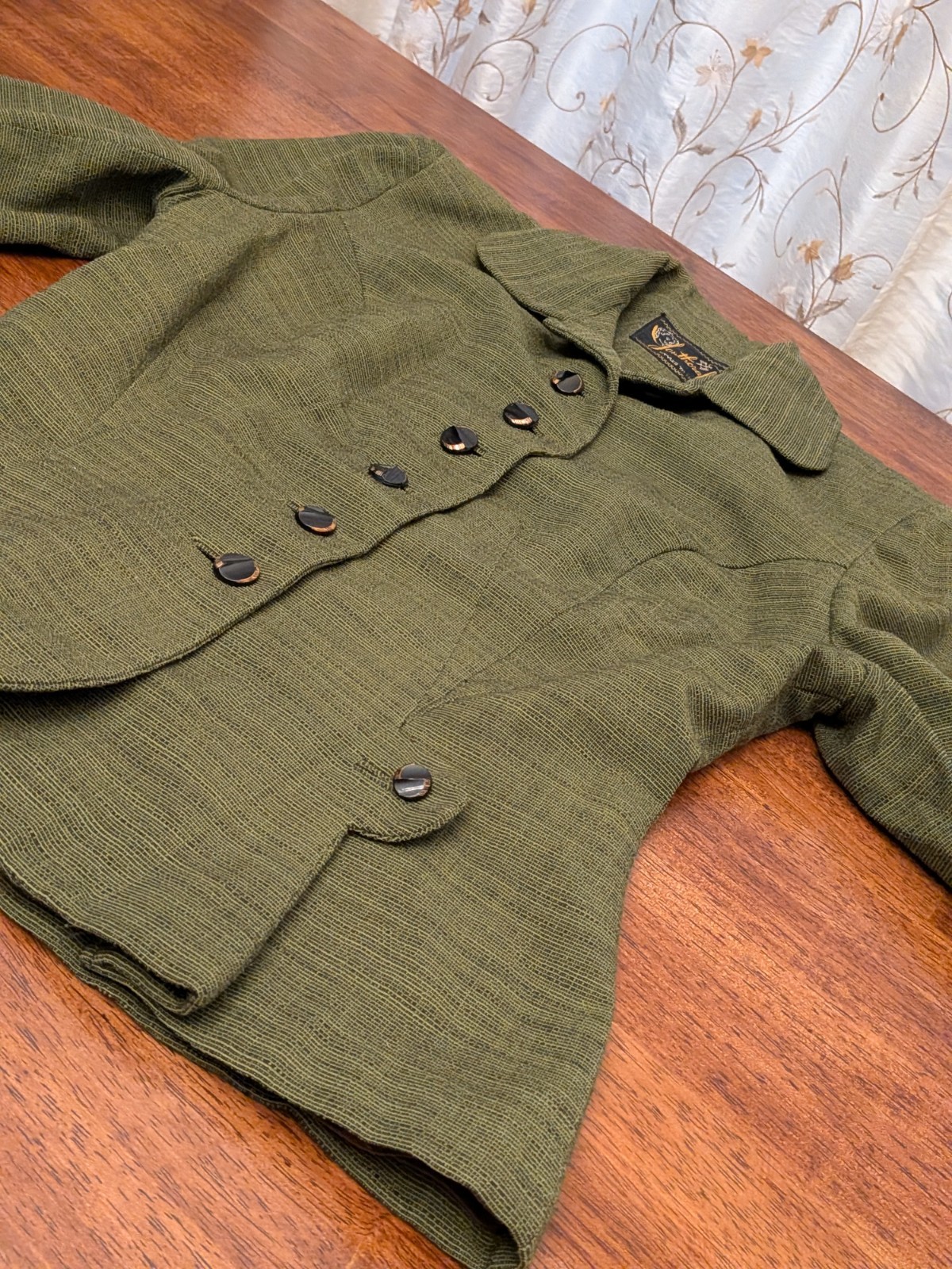 RARE 1940&rsquo;s YOUTHCRAFT Tweed Olive Green Jacket Skirt Suit EUC Gorgeous!!