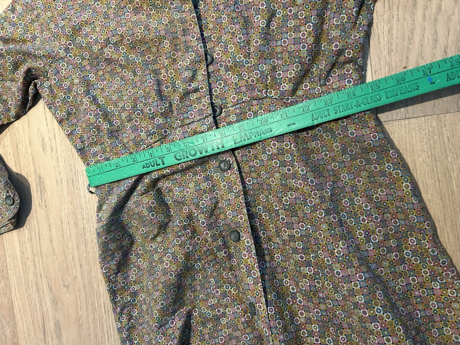 Vintage 1960’s Dress Women’s Multicolor Pattern Aline Fit Flare Everyday Causal