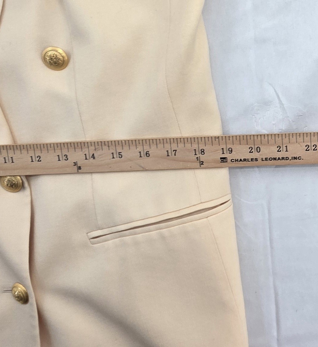VTG 90s Pendleton Double Breasted Wool Blazer Gold Crest Buttons Women 12