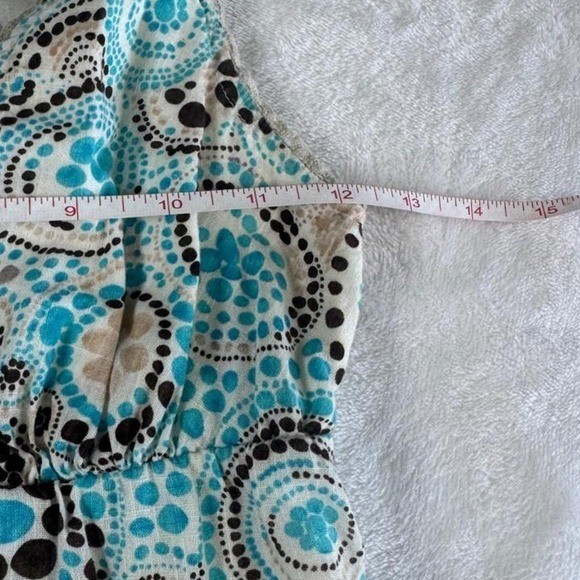 Free People teal polka dot graphic lace mini dress Y2K vintage fairy boho