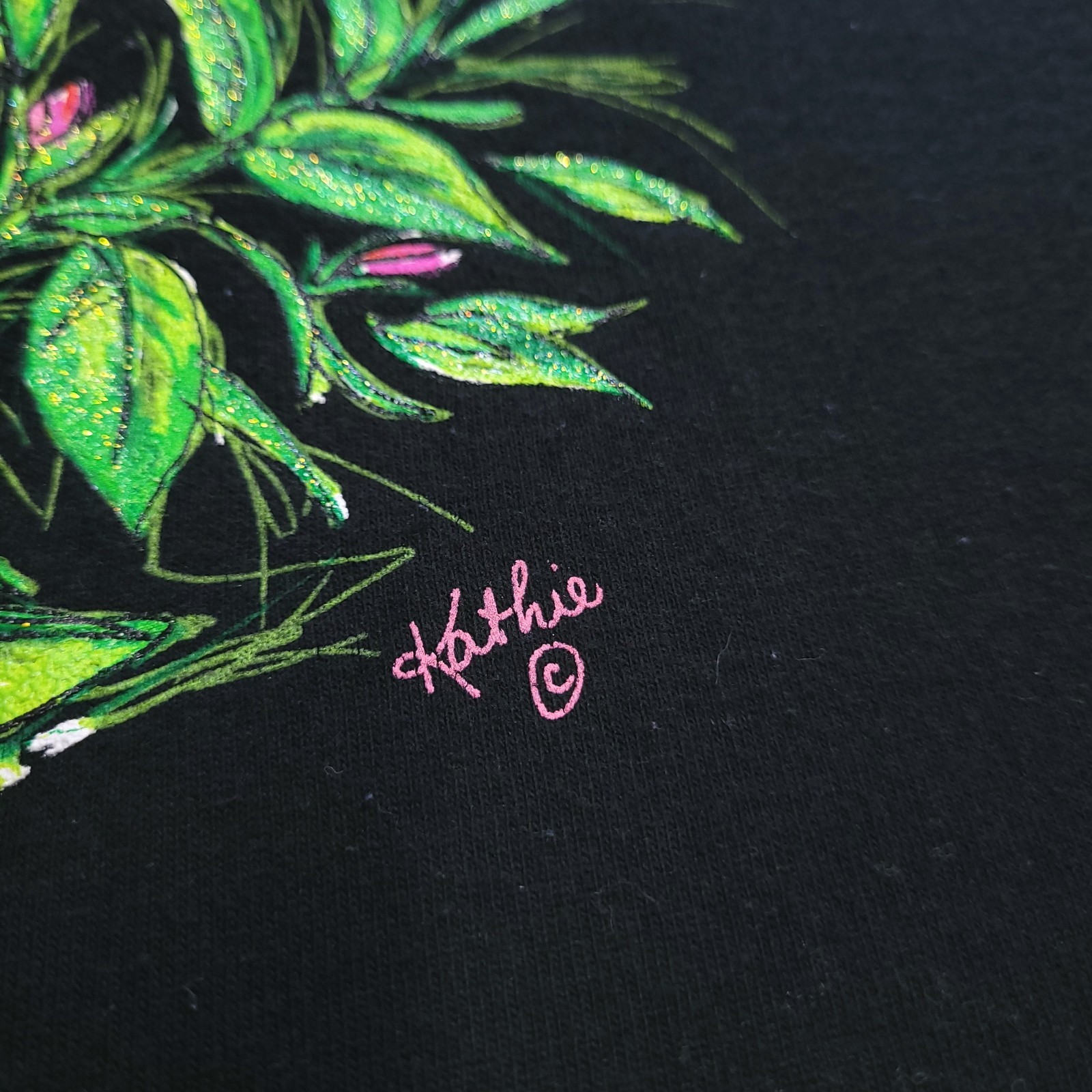 Vtg 90s Floral Hummingbirds Single Stitch Made USA 3XL Shirt Flower Glory