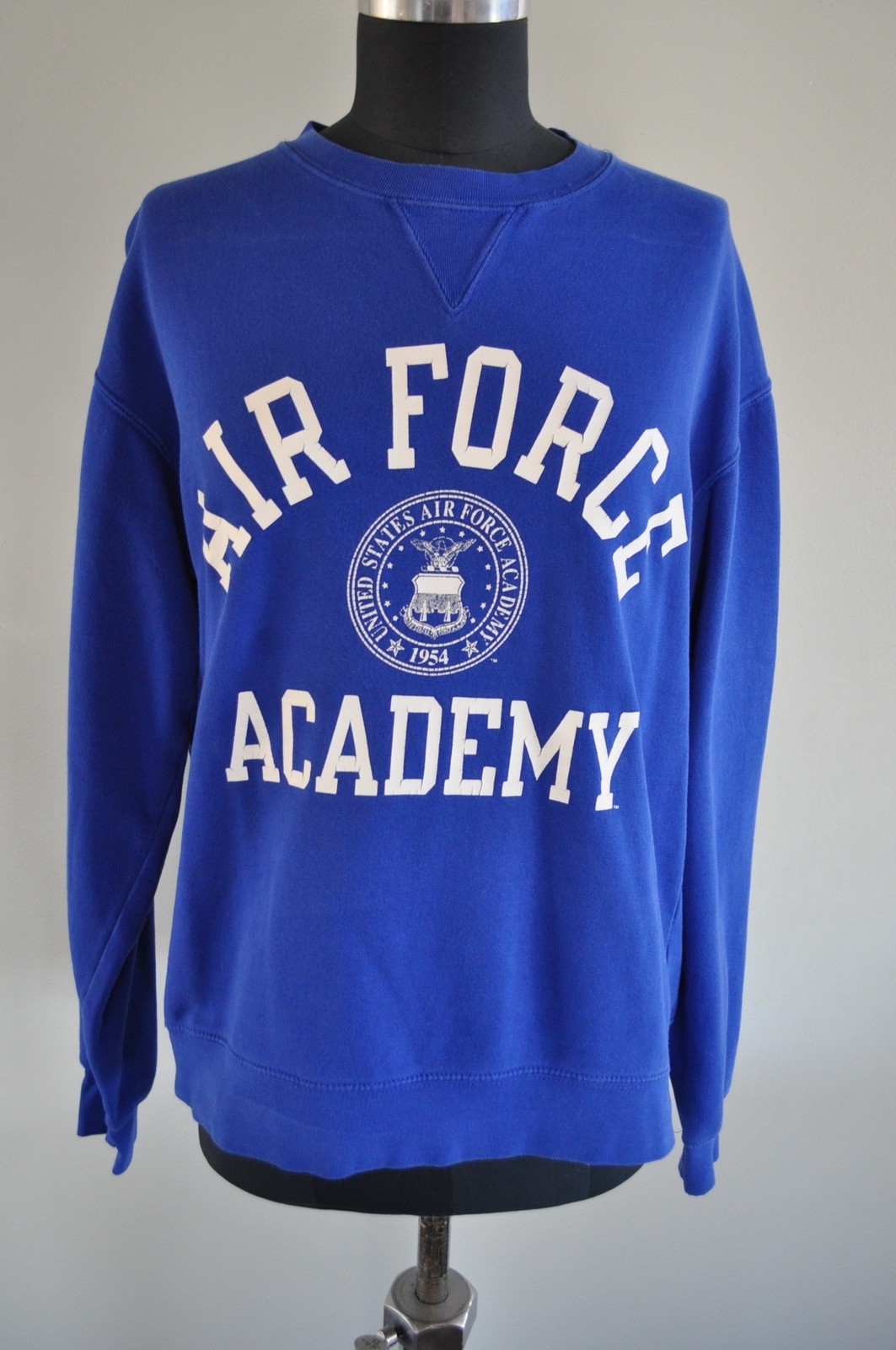 Vintage Air Force Academy Sweatshirt Size Medium blue and white