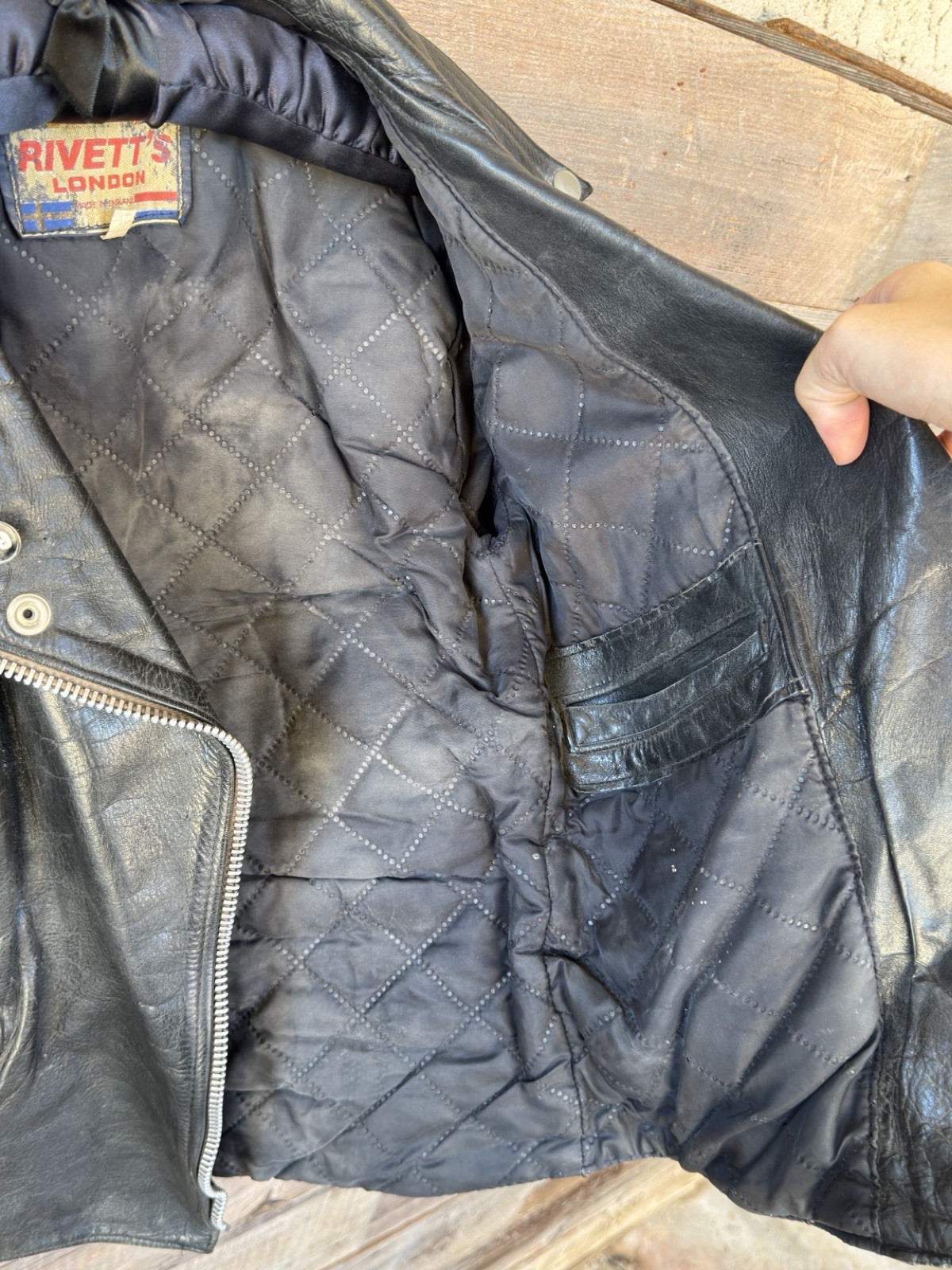Vintage Rivett’s London Fringed Leather Motorcycle Jacket | 59 Club & BSA Pins
