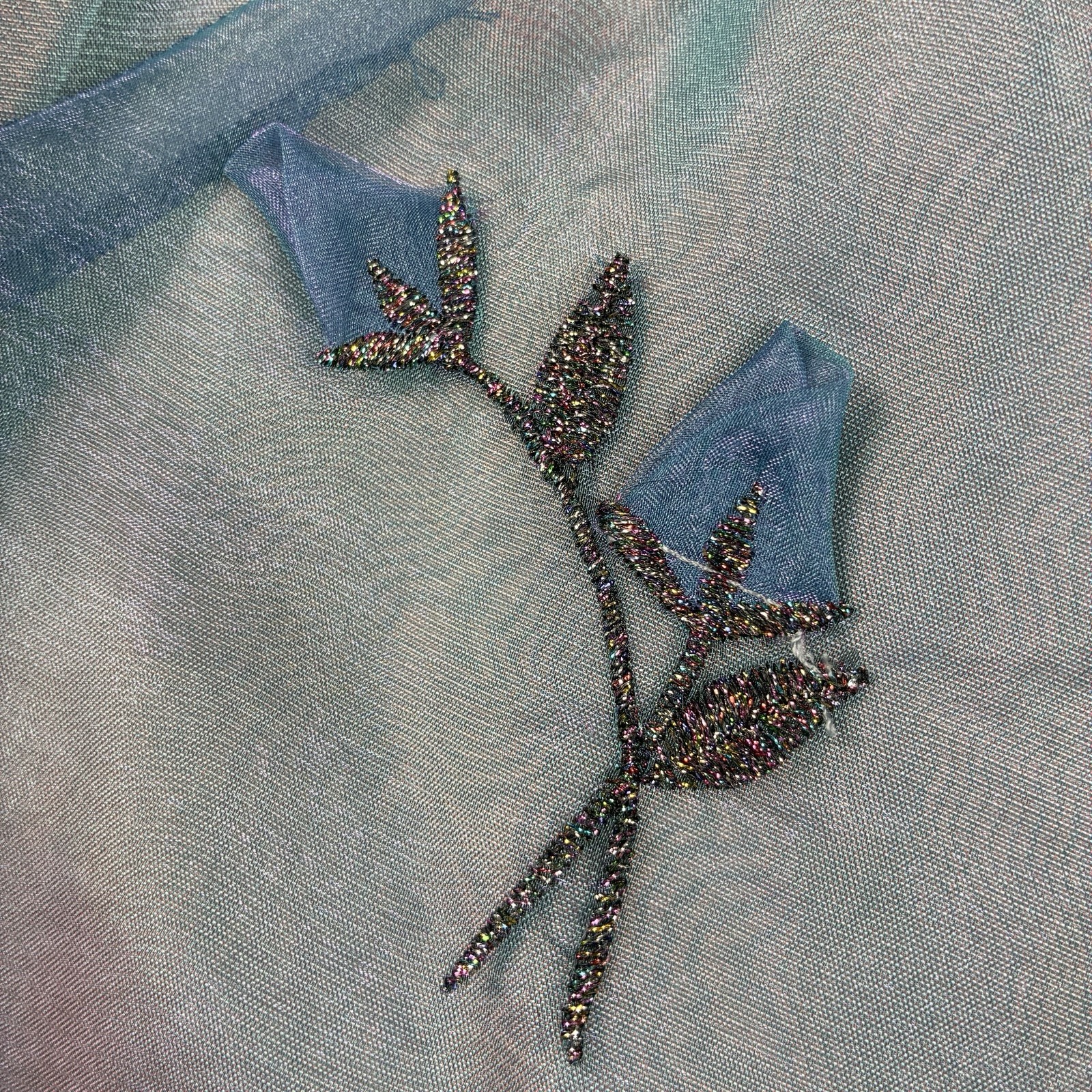 City Triangles Women&rsquo;s VTG 90s Blue Iridescent Dress Fairy Grunge Prom 5