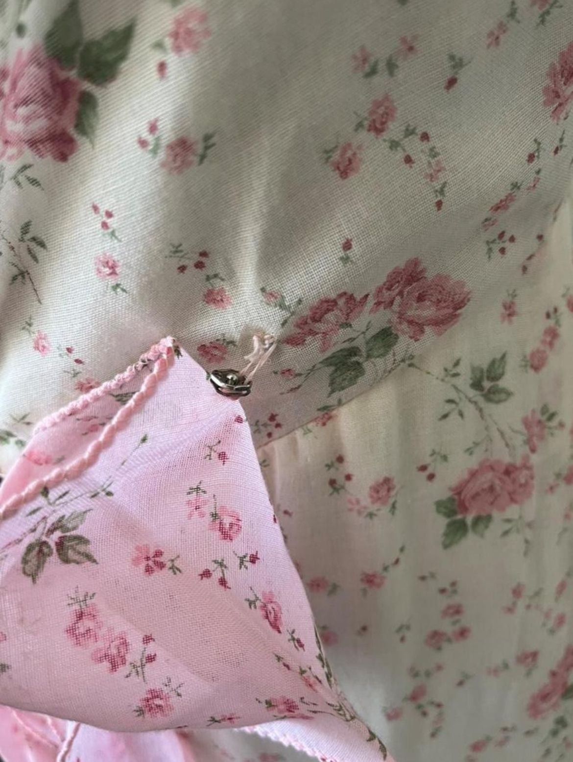 Sylvia Ann Vintage 1970s Floral Prairie Maxi Dress with Ruffles and Bow Back