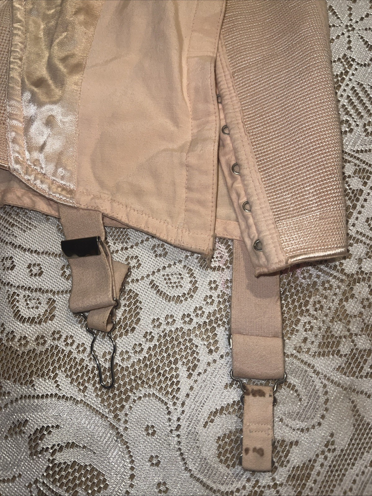 Vintage Warners Open Bottom Girdle With Garter Size 33 1945 USA FLAWED