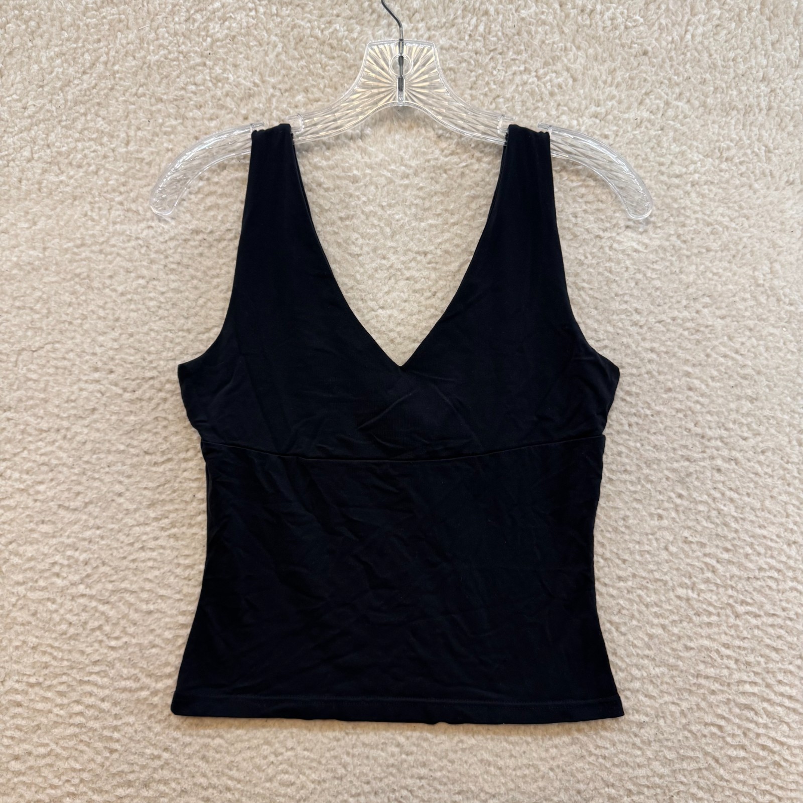 Y2K Vintage Express Black Top Medium Slinky Stretch Corpcore Office Siren Career