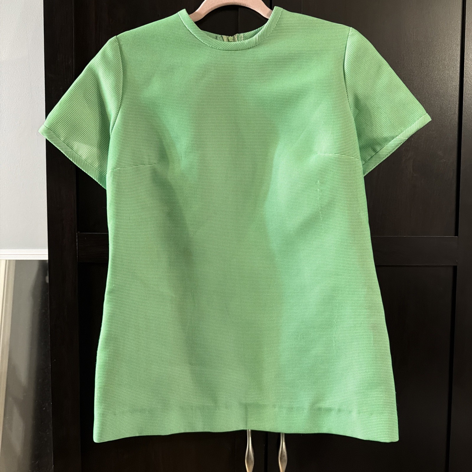 Vintage 1960’s Handmade Top Blouse With Zippered Back Size XS/S