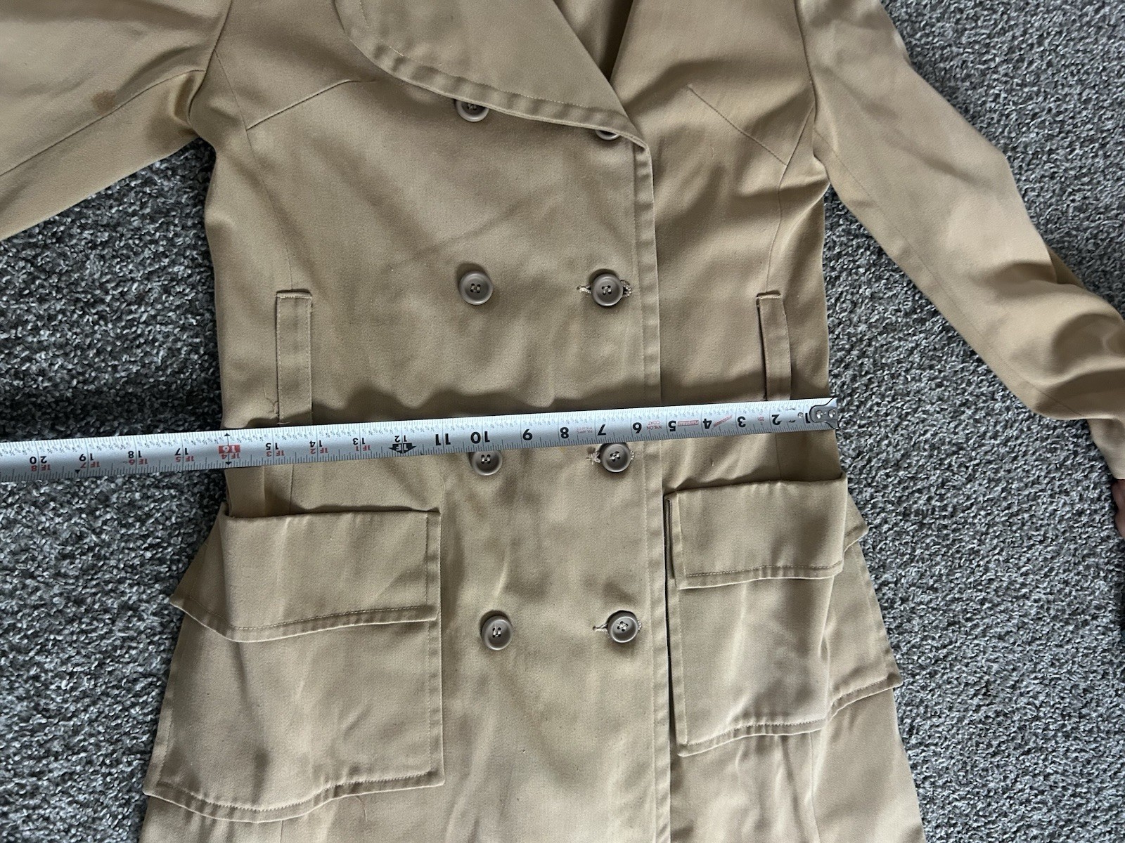 Vintage Carol Brent Trench Coat. Unknown Size. See Description And Pictures.