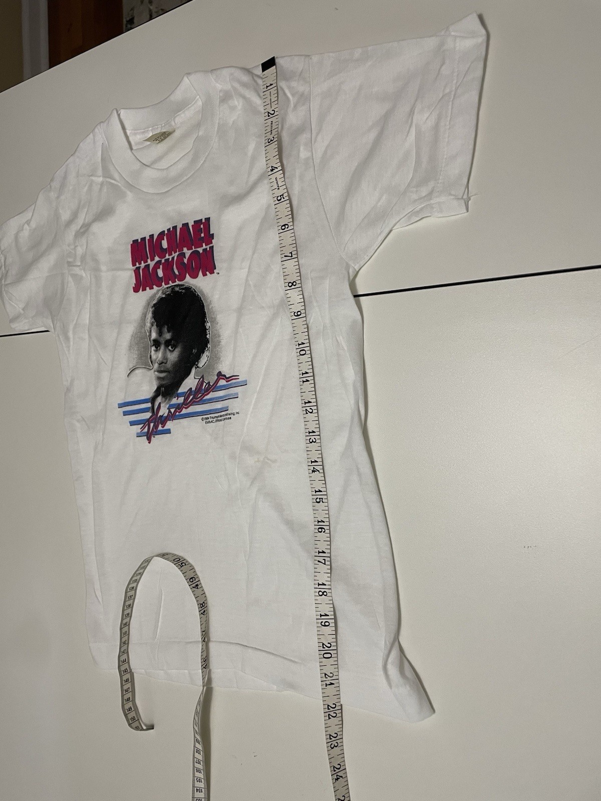 Vintage 1984 Michael Jackson Thriller NOS White 50 50 T Shirt Youth Large 14-16