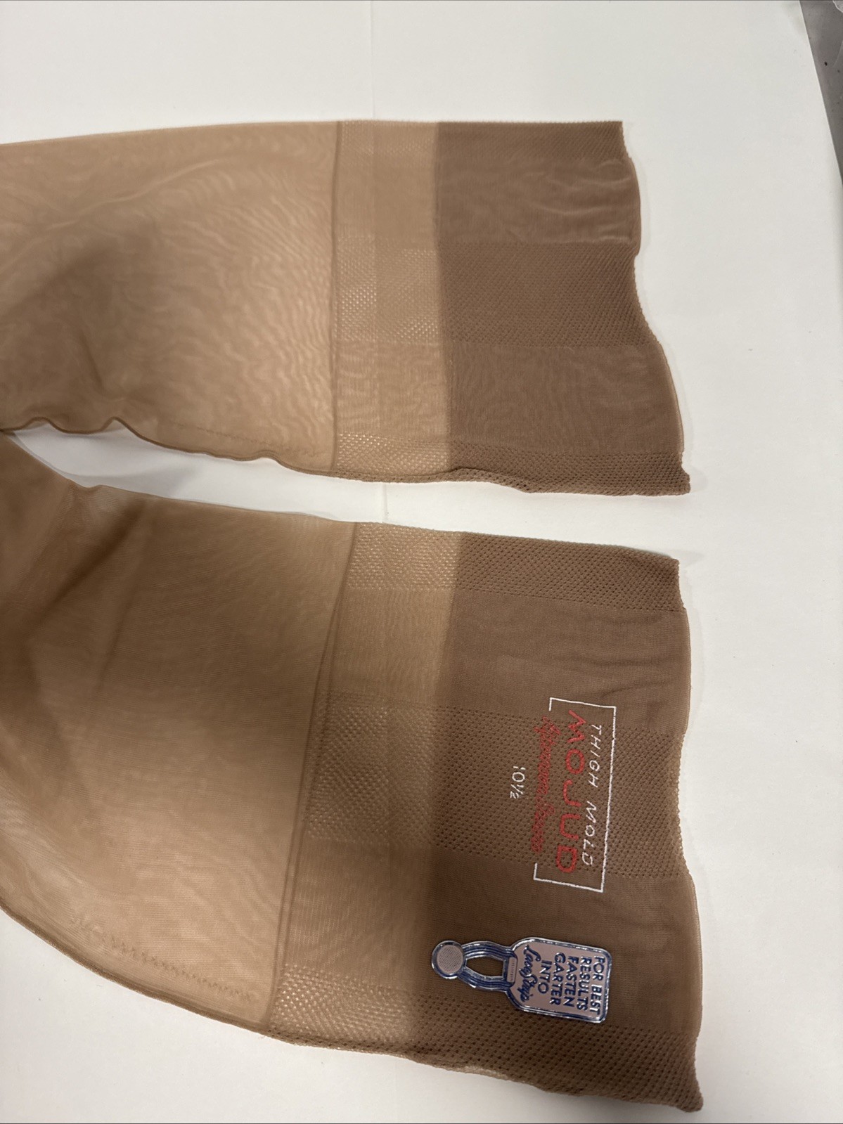 Vintage Mojud Magic-Motion Nylon Stocking Sz 10.5 Lot Of 2 Reinforced Toe