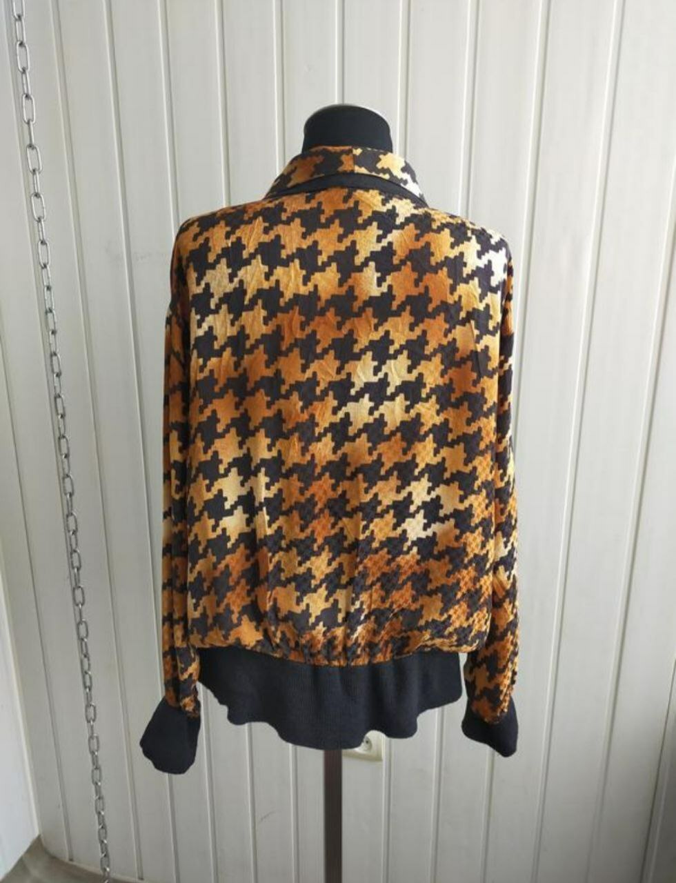 Double-breasted blouse in « houndstooth » Werner Graumann D46/XL