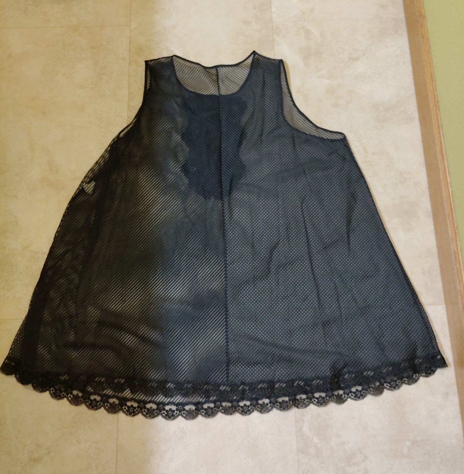 Vintage Gossard Artemis Black Nylon Sheer Lingerie Baby Doll Size Medium USA