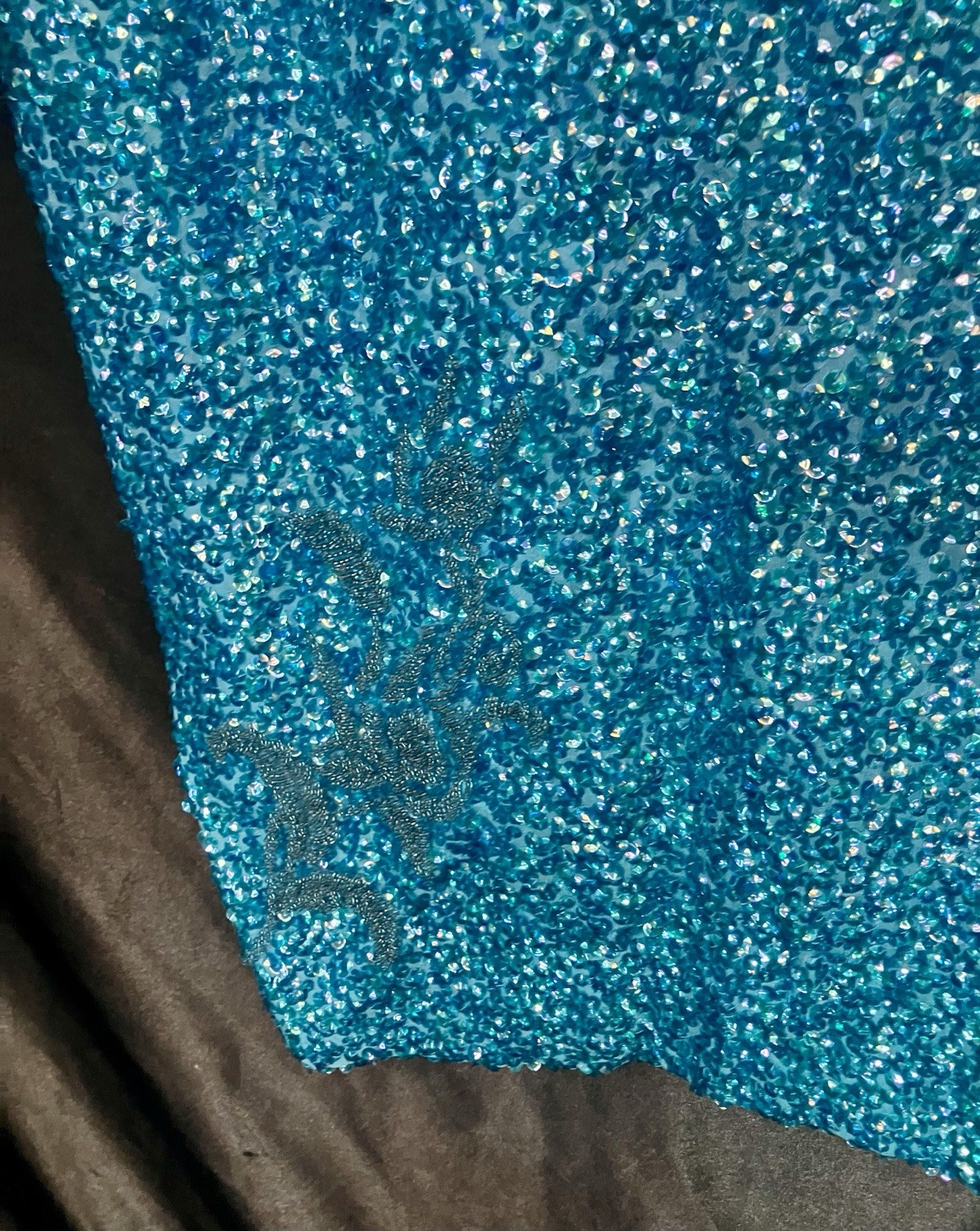 Bruce Arnold Beaded Sequined Silk Flapper Dress Size 12 Hong Kong 1950&rsquo;s Vintage