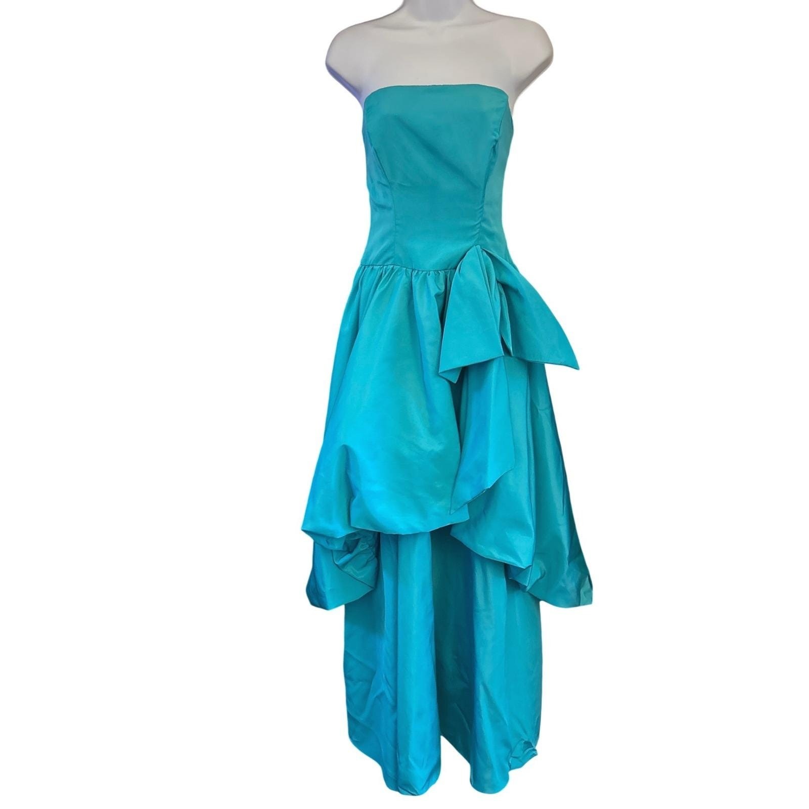80s Nadine Formal ILGWU Strapless Gown Prom Retro Regencycore Princess Statement
