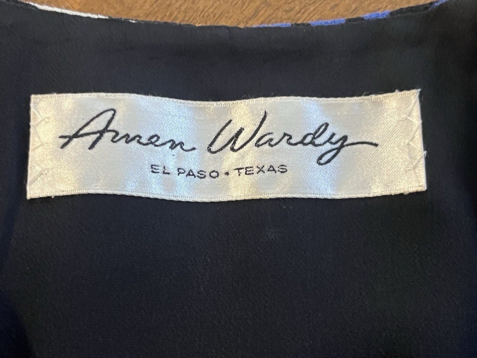 Amen Wardy El Paso Black & Multicolor Vest Top Size 8 Crepe USA RARE 60s Vintage