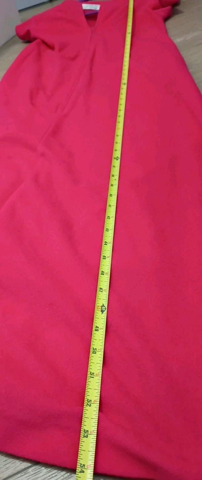 Vtg Elegant David Brown California LONG Red Soft House Dress Gown Robe Petite S