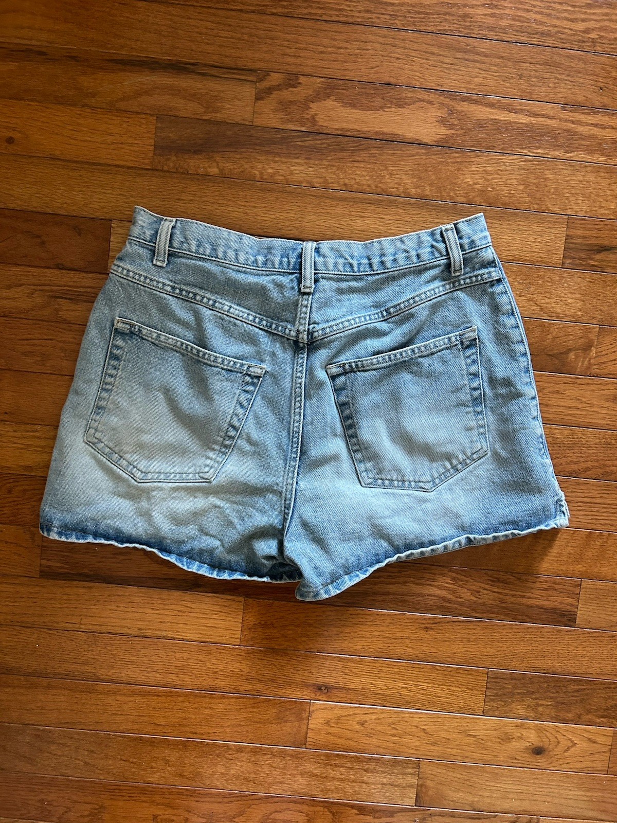 vintage 90s y2k light wash high rise denim shorts size large