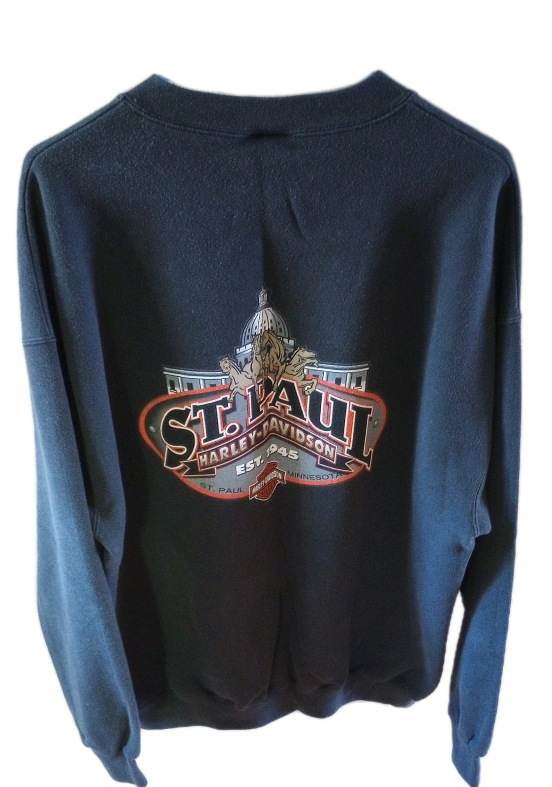 Harley Davidson Bar & Shield Black Crew Neck Sweatshirt Sz XL – Vintage USA Y2K