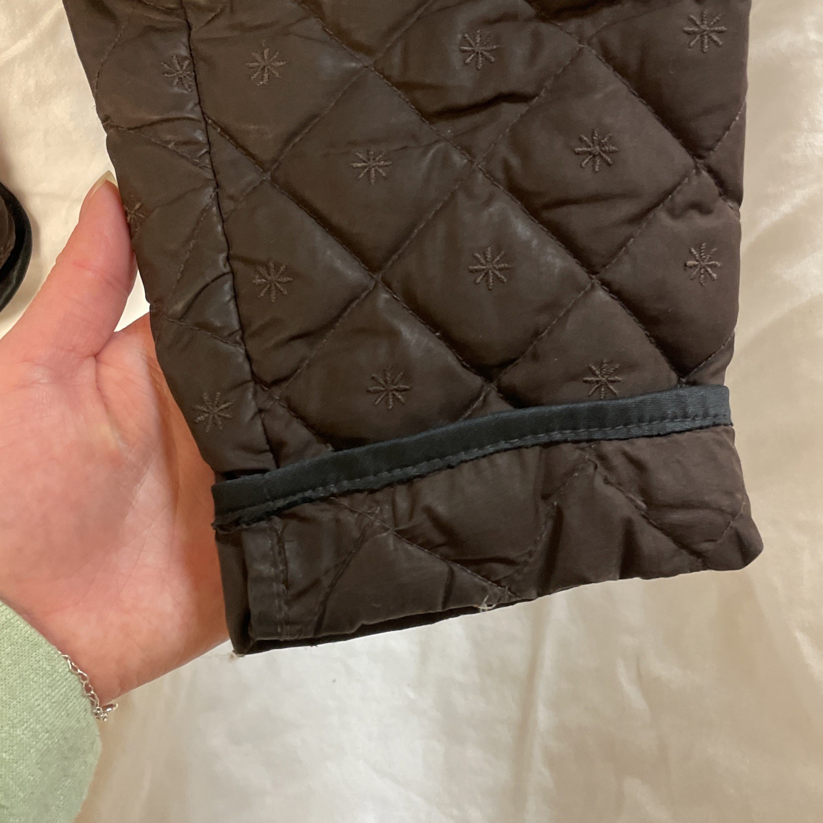 Eddie Bauer Womens Tall M Quilted 100% Goose Down Jacket *See Description