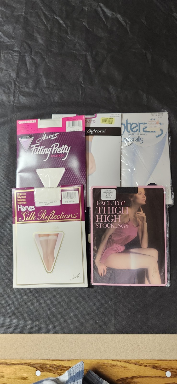 Lot Of 5 Vintage Nylon Pantyhose 90&rsquo;s New Orig Packaging Various sizes/colors