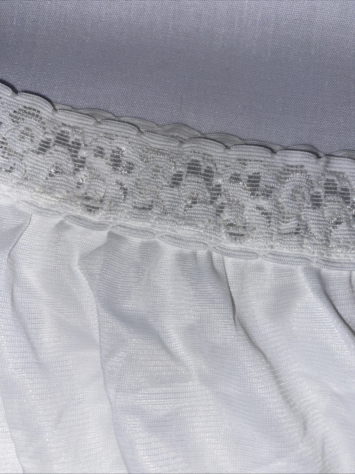 NWT Vintage Dixie Belle Size 12 100% Nylon Granny Panties White Lace Detail