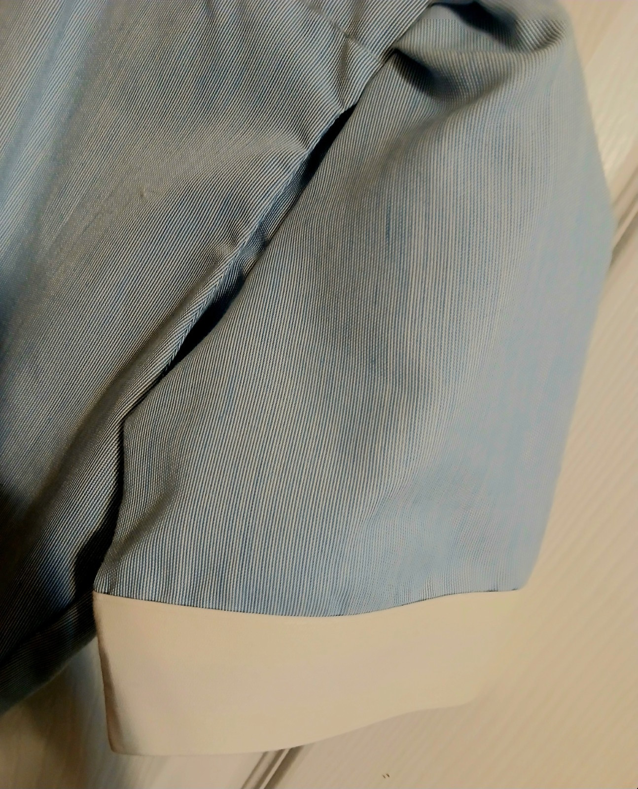 Vintage 1950&rsquo;s-1960 Nurse Uniform Dres Blue & White stripe 24&Prime; waist 34&Prime; Length