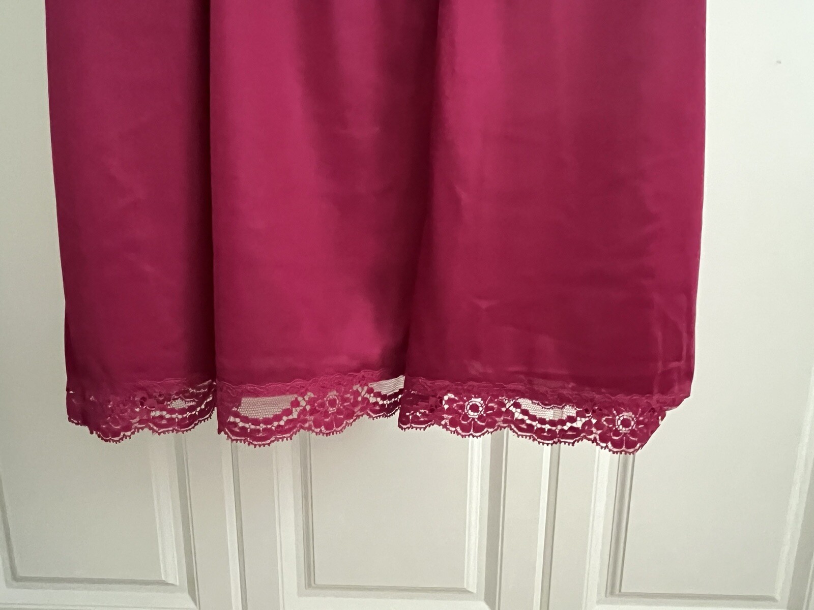 Vintage Full Slip Vassarette S Underneath It All Maroon Satin Lingerie Intimates