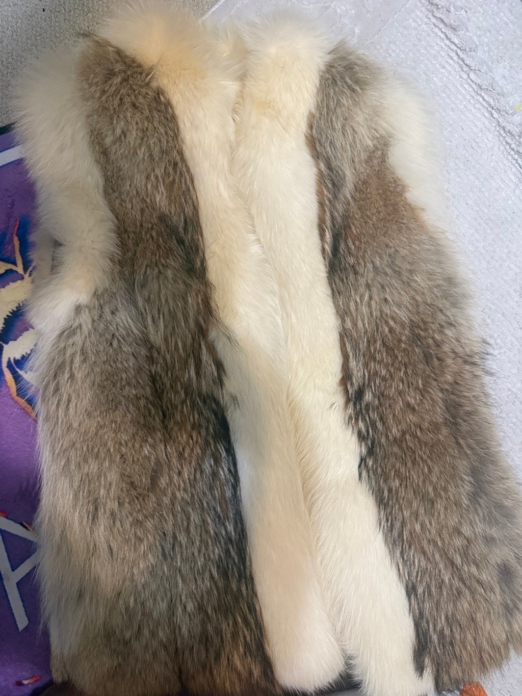 Authentic Mink & Fox Custom Made Trim Fur Vest M/L
