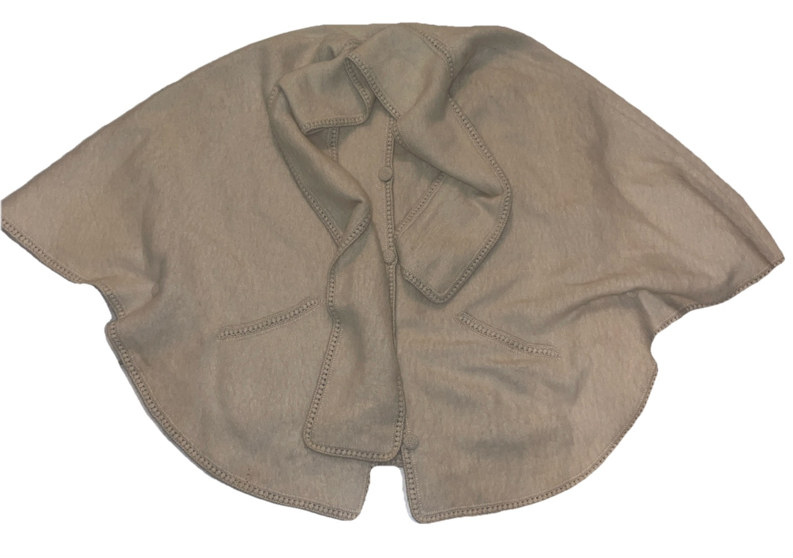 Mohair Shawl Cape Poncho W/scarf Vintage