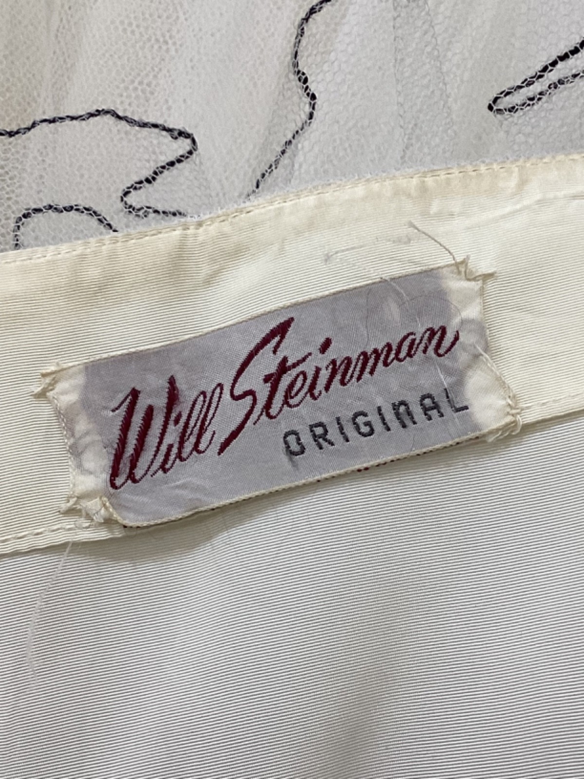 Vintage 1950&rsquo;s Will Steinman Original Black & White Tulle Strapless Party Dress