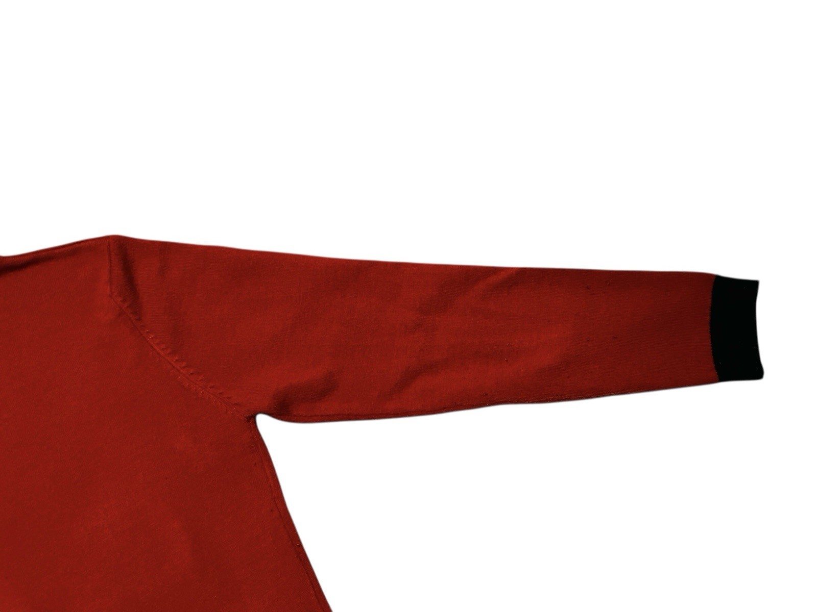 Vintage Asymmetrical Sweater Orange Black Avant-Garde Button Down Mod Knit Small